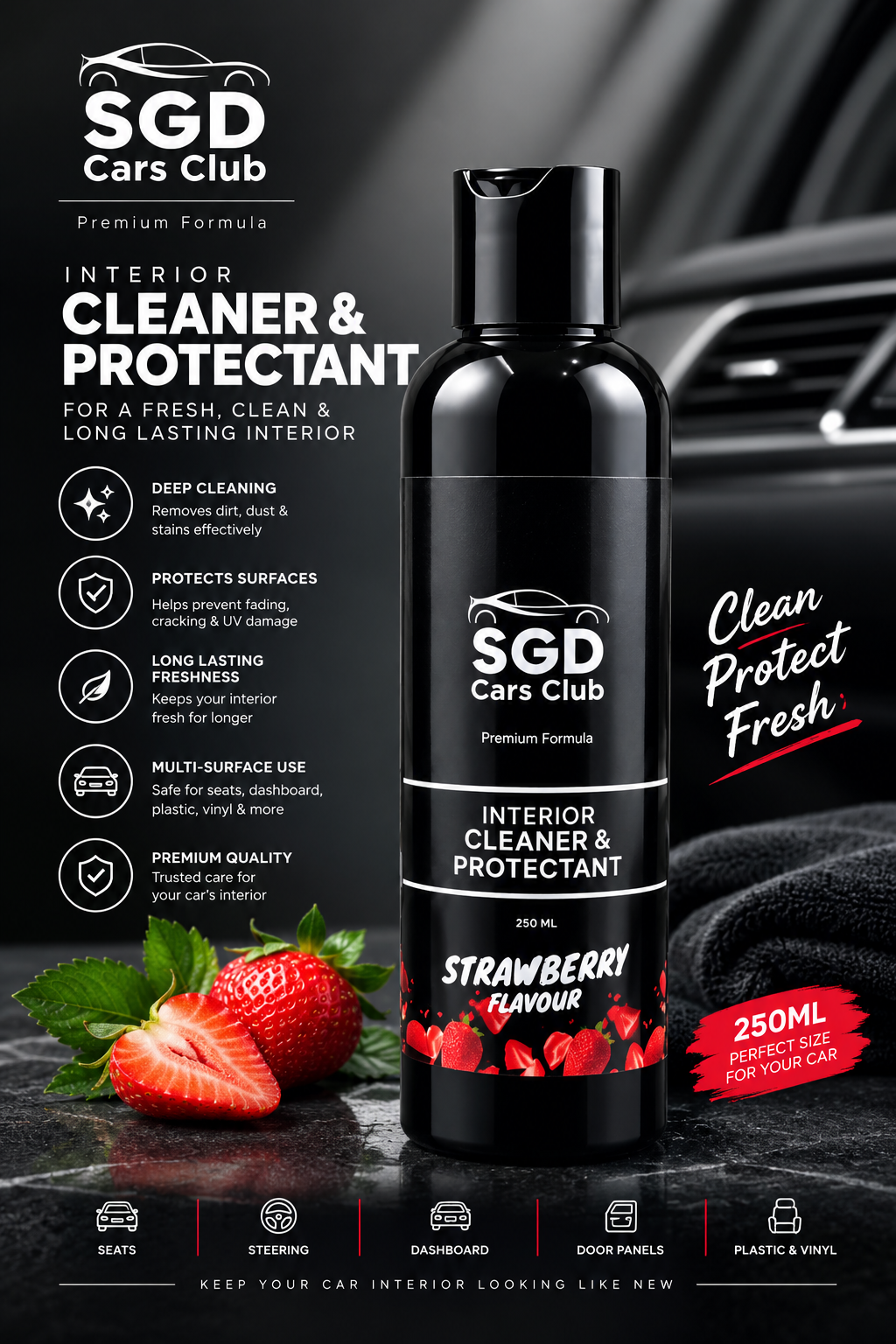 Interior Cleaner Strawberry Flavour / 250ml