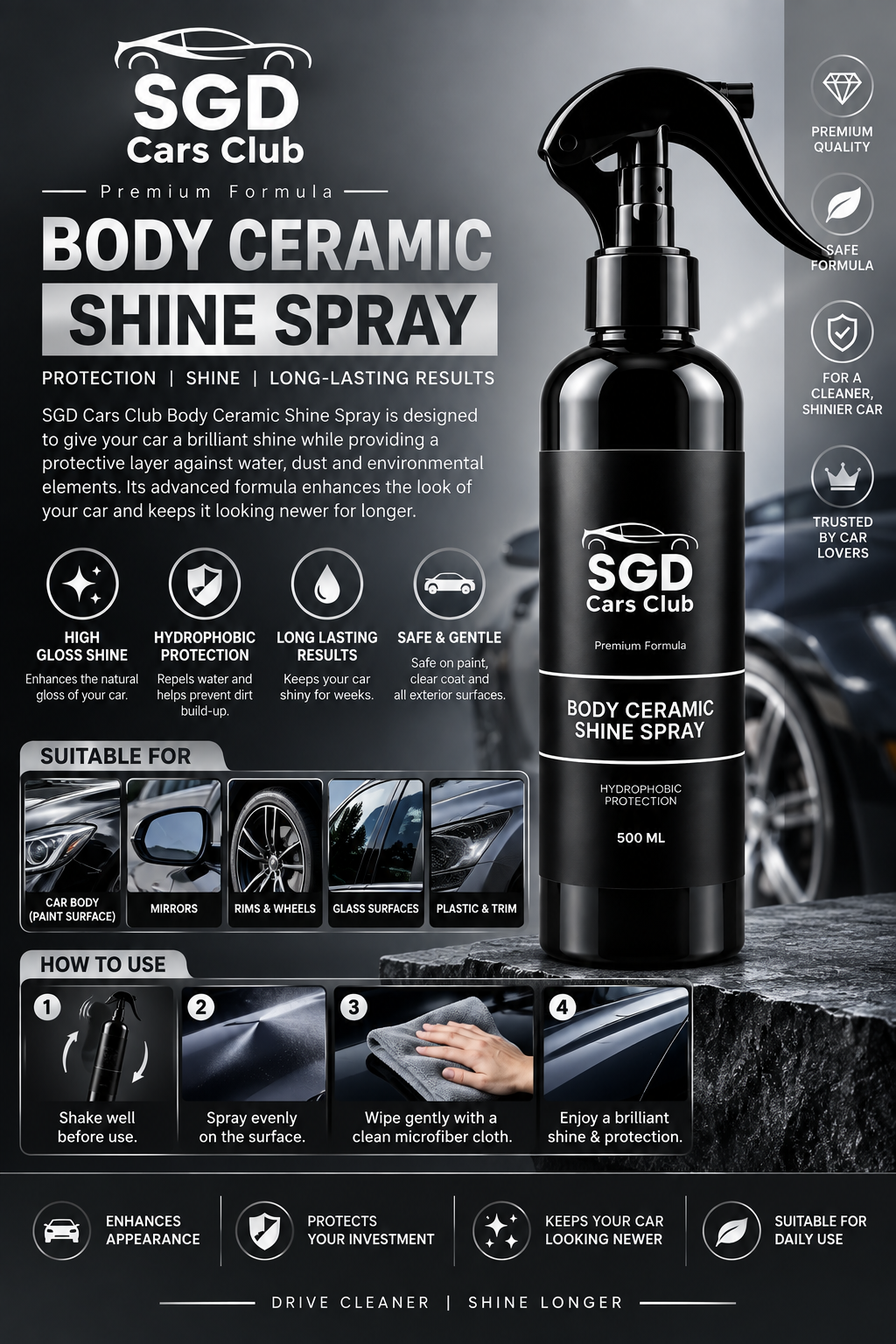 Body Ceramic Shiner Spray